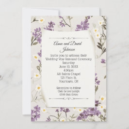 Bröllop Lilacs for Vow Renewal Inbjudningar