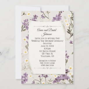 Bröllop Lilacs for Vow Renewal Inbjudningar