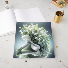 Bröllop Lily i Valley Bouquet vid Spegel Gästböcker