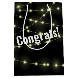 Bröllop Ljus på den svarta medelstora gåvtaggen