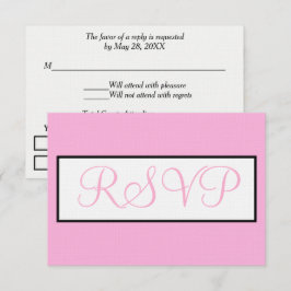 Bröllop Ljus Rosa Vitt RSVP OSA Kort