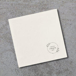 Bröllop Logotyp Anpassningsbar Cocktail Napkin DIY Pappersservett