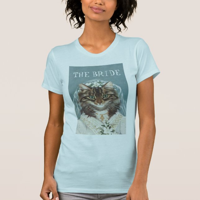 Bröllop, lustig CAT-brid T-shirt (Framsida)