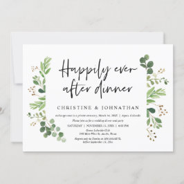 Bröllop, Lycklig För Evigt Middag Inbjudningar