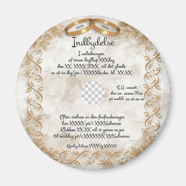 bröllop magnet (Framsidan)