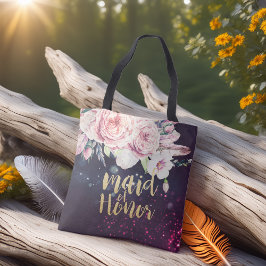 Bröllop Maid of honor Blommigt Feather Lila Ljus Tygkasse