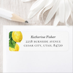 Bröllop Mailing Sticker Lemon Returadress Etikett