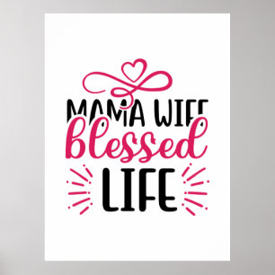 Bröllop Mamma frun Blankt liv Poster