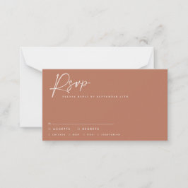 Bröllop-manuset, modern terracotta osa anteckningskort