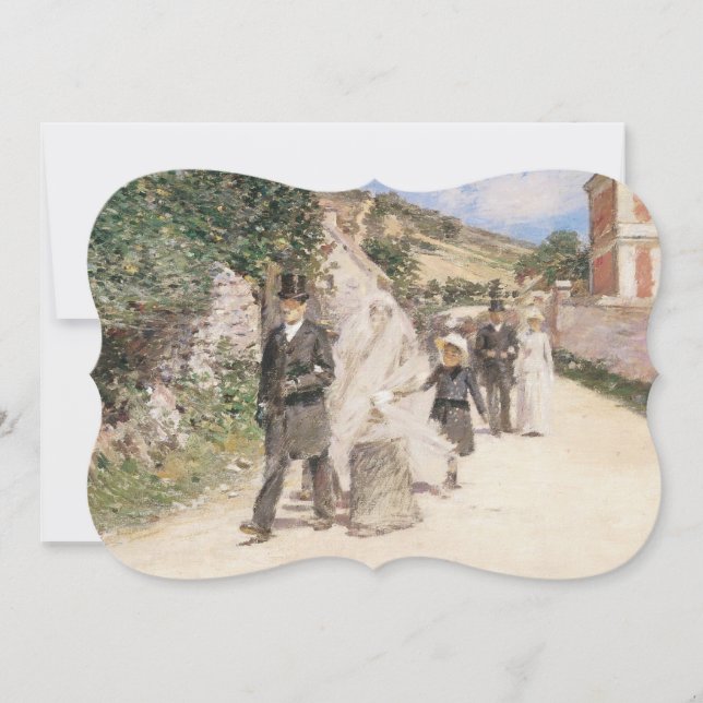 Bröllop mars av Robinson, Vintage Impressionism Inbjudningar (Framsida)