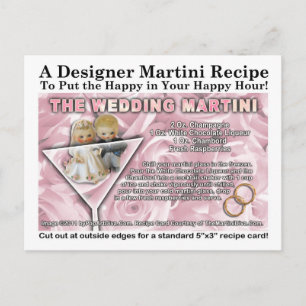 Bröllop Martini Recipe-vykort Vykort