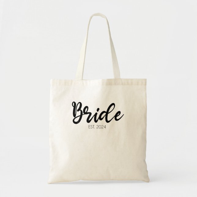 Bröllop-matchande gåvor, Bride Est. 2024 års Möhip Tygkasse (Framsidan)