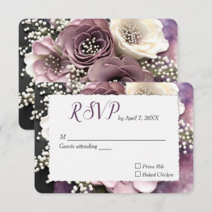 Bröllop Mauve Ro med babyns utandningsdesign OSA Kort