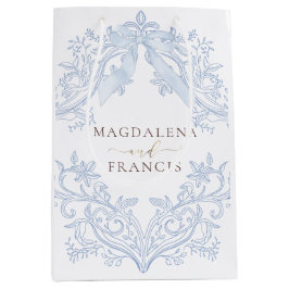 bröllop med akvarellblå vapen