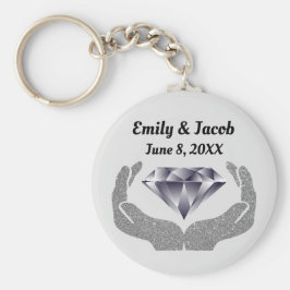 Bröllop med diamantmotiv nyckelring