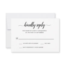 Bröllop med enkel svart och vit Elegant