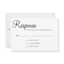 Bröllop med enkel svart och vit Elegant