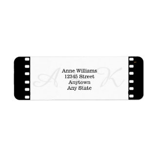 Bröllop med ett filmtema returadress etikett