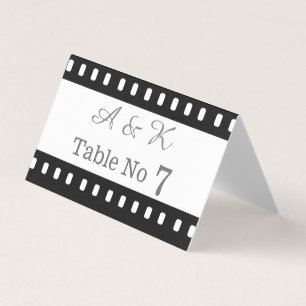 Bröllop med ett filmtematkort kort