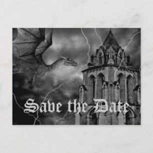 Bröllop med fantasitema drak Save the Date Meddelande Vykort