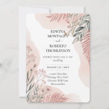 Bröllop med Heritage Blush och Sage Botanical tema