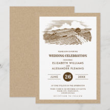 Bröllop med lantlig stil kraftpapper rustic