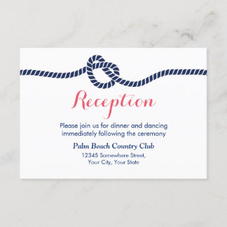Bröllop med nautisk tema mottagning tilläggskort