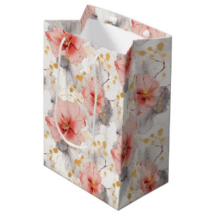 Bröllop med rosakoralgrå blommotiv