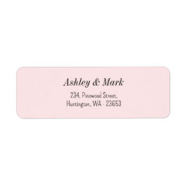 Bröllop med rosenskär returadress etikett