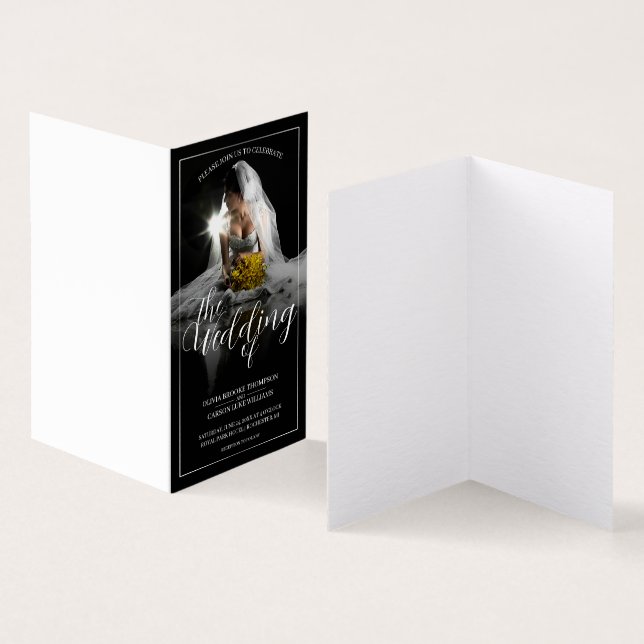 Bröllop-meddelande med Sitta Bride - Classic Kort (In- och utsida)