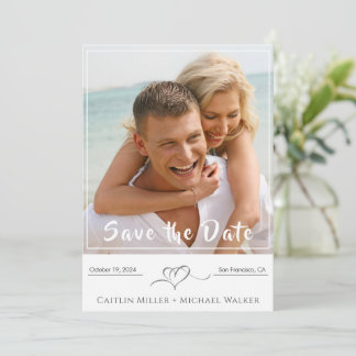 Bröllop-meddelande Spara datumkortet med foto Spara Datumet