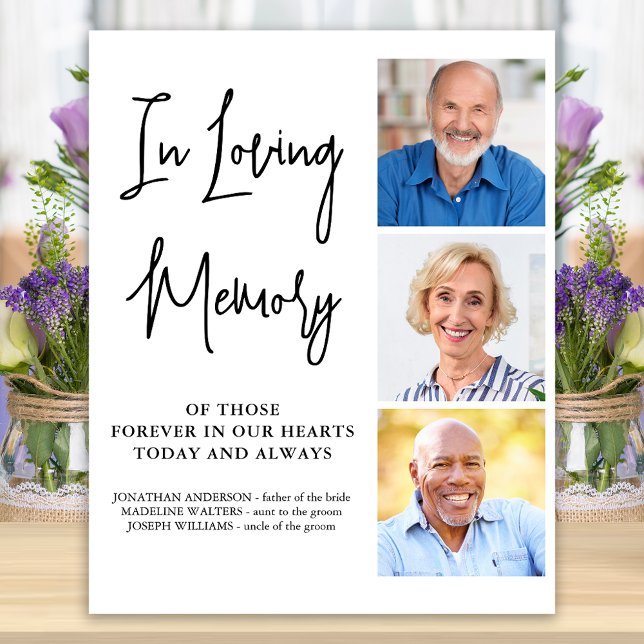 Bröllop Memorial anpassar 3 fotolysande minne Poster (Skapare uppladdad)