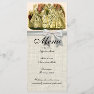 Bröllop Menu Antique Bridesmaids Meny