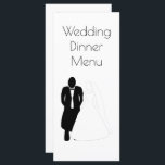 Bröllop Menu Bride Groom Meny<br><div class="desc">Bröllop-middagsmenyn svartvit brud- och groomdesign. Du kan anpassa den här menyn i bröllop med egna bröllop-detaljer. Om du behöver hjälp med att anpassa kontaktar du oss genom länken på den här sidan. Personlig-bröllop-middagsmeny för svartvit design</div>
