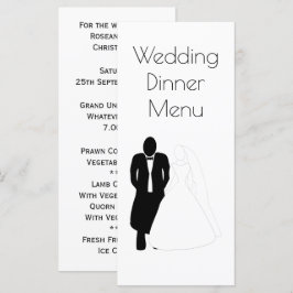 Bröllop Menu Bride Groom Meny