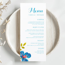 Bröllop Menu för färgämnet Wildblomma Blommigt Meny