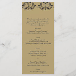 Bröllop Menu i flottan och Guld Masqueraad Meny