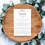 Bröllop Menu i Rustic Eucalyptus<br><div class="desc">Att presentera vår elegant underskattade Bröllop Menu, en perfekt blandning av enkelhet och sofistikering för er speciella dag. Med ett minimalt vattenfärgat eukalyptus gren, som symboliserar lugn och förnyelse, sätter det en god ton för måltiden till kom. Rubriken "Menu" är välskriven i ett modernt skript i chicen och bjuder in...</div>
