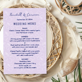 Bröllop Menu-mall Tropical Hibiscus Lavender