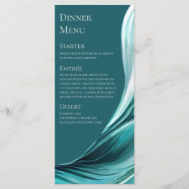 Bröllop Menu-Modern Emerald Grönt- Meny
