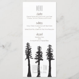 Bröllop Menu Redwood Träd Meny