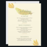 Bröllop Menu - Soft Beige med Golden Feather Desi<br><div class="desc">Höj bröllop bord med det här förfinade menykortet. Med en mjuk beige bakgrund och gyllene ludderaccenter i eleganten lägger den till en naturlig,  mjölkaktig elegans till din bröllop-dekoration. En perfekt lämplig för boho,  rustik eller minimalistisk bröllop stilar.</div>