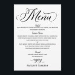 Bröllop Menus | Modern lyxtypografi (svart) Meny<br><div class="desc">Den här moderna royaltypografin/kalligrafin-designen har "Menu" i ord överst i lyxig elegant svart text som passar för ett royal bröllop! Färg i designen är svart, men du kan ändra den till vad du vill genom att bara ändra bakgrunden till färg. **HUR DU ÄNDRAR DIN DESIGN FÄRG** 1) Klicka på knappen...</div>