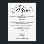 Bröllop Menus | Modern lyxtypografi (svart) Meny<br><div class="desc">Den här moderna royaltypografin/kalligrafin-designen har "Menu" i ord överst i lyxig elegant svart text som passar för ett royal bröllop! Färg i designen är svart, men du kan ändra den till vad du vill genom att bara ändra bakgrunden till färg. **HUR DU ÄNDRAR DIN DESIGN FÄRG** 1) Klicka på knappen...</div>