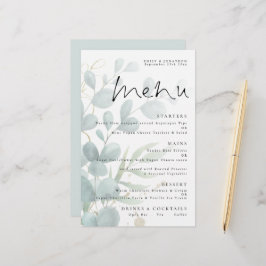 Bröllop-meny för Eleganten Budget Eucalyptus
