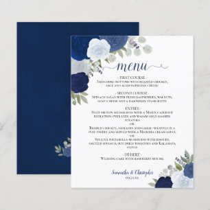 Bröllop-meny för i budgeten för Navy & Dusty Blue