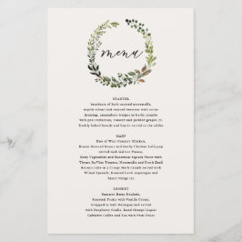 Bröllop-meny för rustiska blommigtar med andedräkt