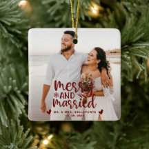 Bröllop Merry och Married jul Photo Ceramic