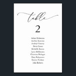 Bröllop Middag, modernt gästdiagram Bord N Bordsnummer<br><div class="desc">Bord-diagramkortet för gästgästgäster i bröllop,  ett romantiskt tema för modern klass Anpassa texten och/eller ta bort och fylla i med temat bröllopsfest färg.</div>