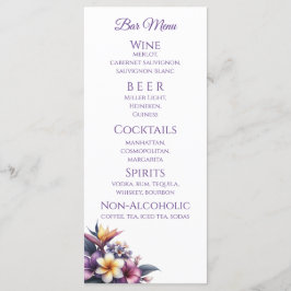 Bröllop Middag och Pub Menu-Tropiska Blommigten Meny